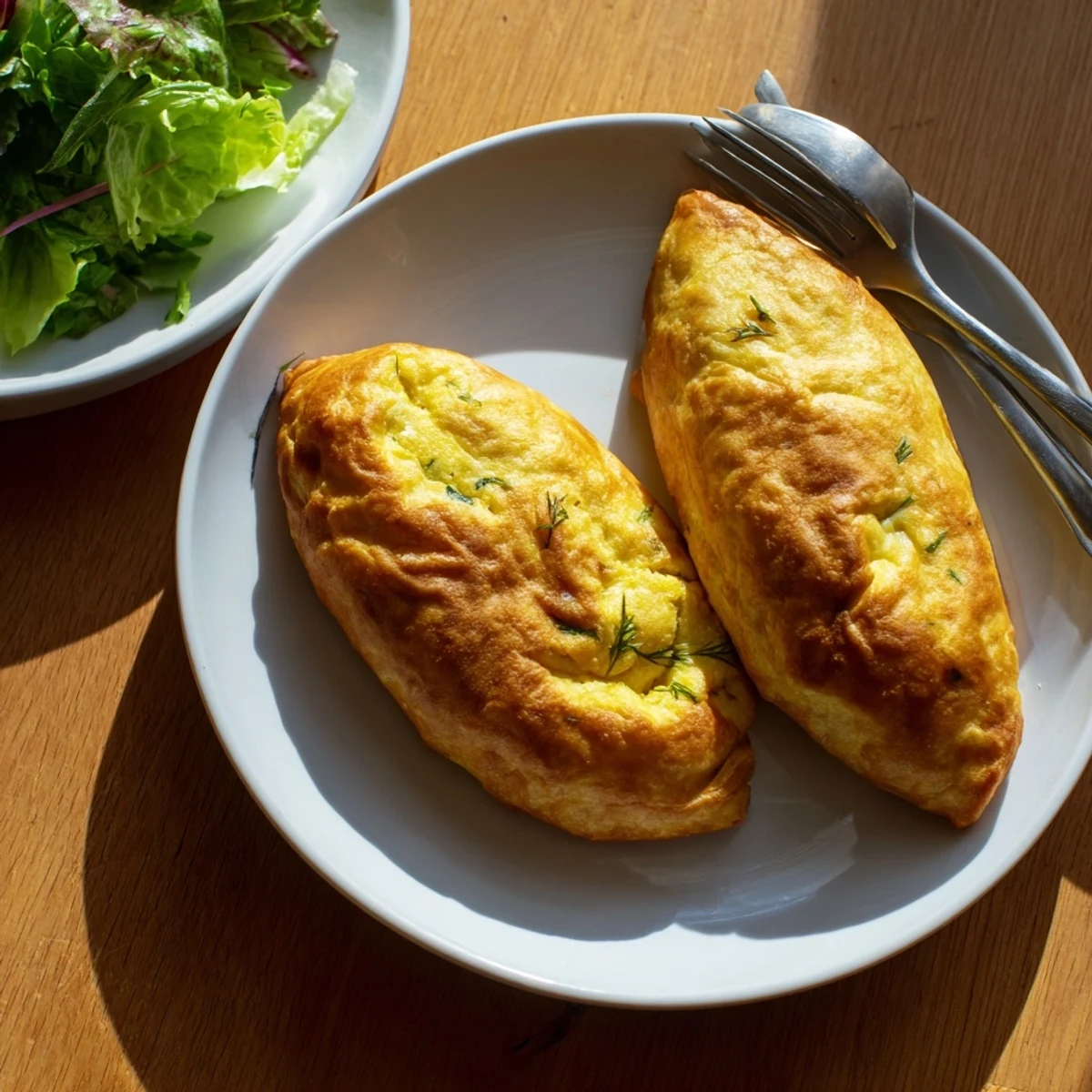 Knusprig gebratene deutsche Fleischbällchen mit Senf und frischen Kräutern genießen.  