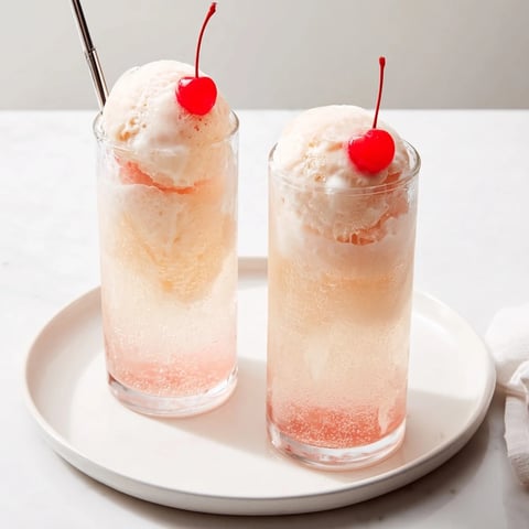 A towering cream soda float with vanilla ice cream and homemade syrup, a delightful dessert.