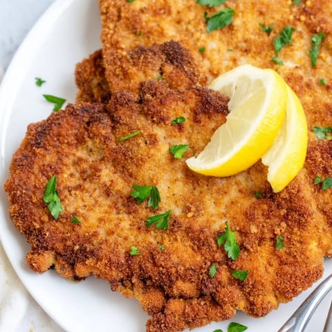 Pork Schnitzel knusprig goldbraun