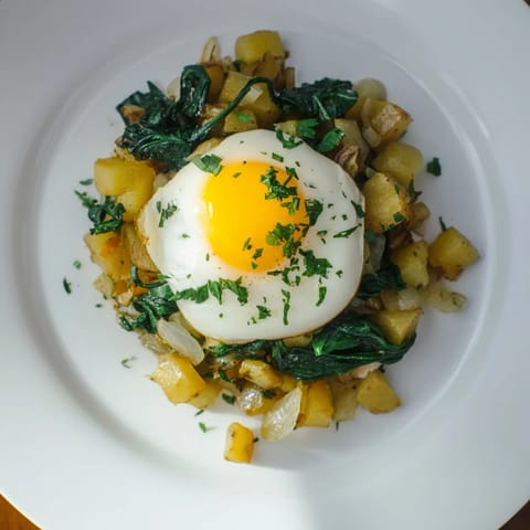 Spinat Kartoffel Pfanne Ei
