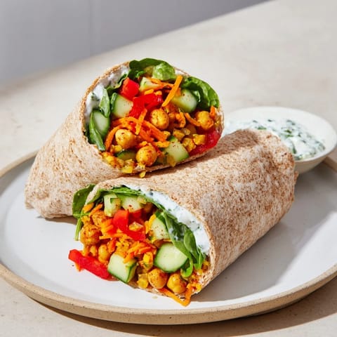 Kichererbsen Gemüse Wraps