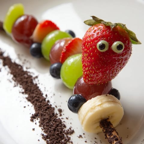 Farbenfrohe Obst Käfer Spieße