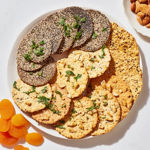 Gourmet Crackers in Schichten