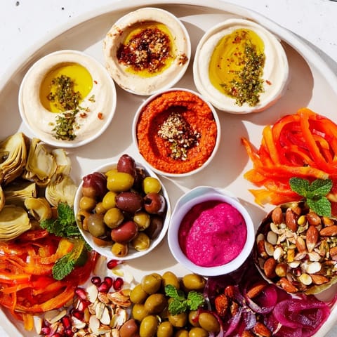 Bunte marokkanische Vorspeisenplatte