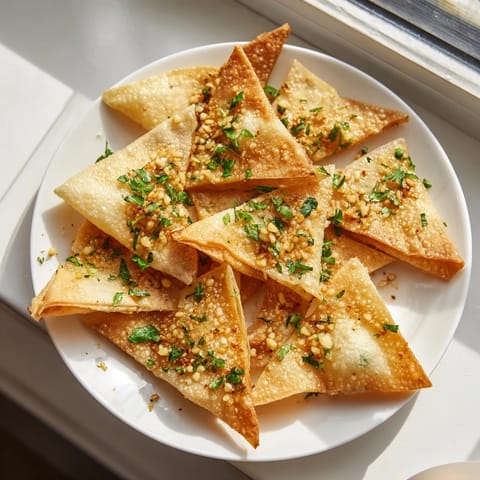 Knusprige Knoblauch Lumpia Chips