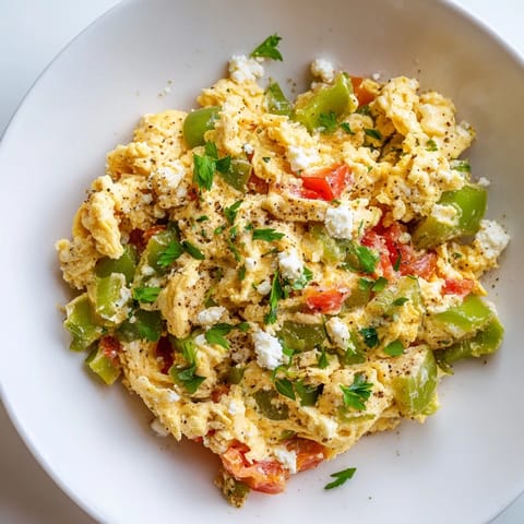 Türkisches Menemen mit Paprika