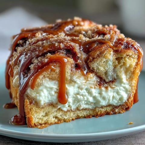 Lose crumb slices of Caramel Cream Cheese Bread reveal sweet caramel ribbons and a creamy center.