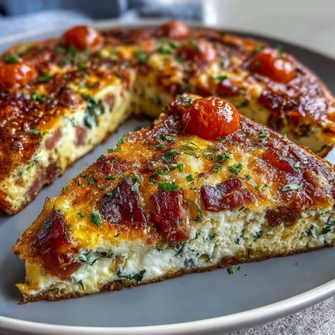 One-Pan Schinken Käse Frittata