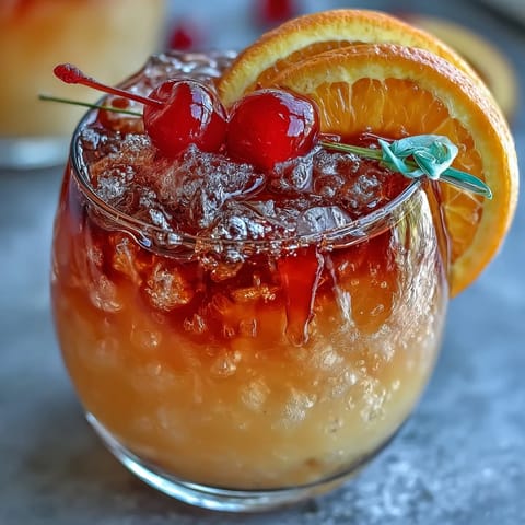 Ein farbenfroher, alkoholfreier Drink mit Orangensaft, Ananassaft und Granatapfelsirup, der einen beeindruckenden Sonnenaufgangseffekt erzeugt.