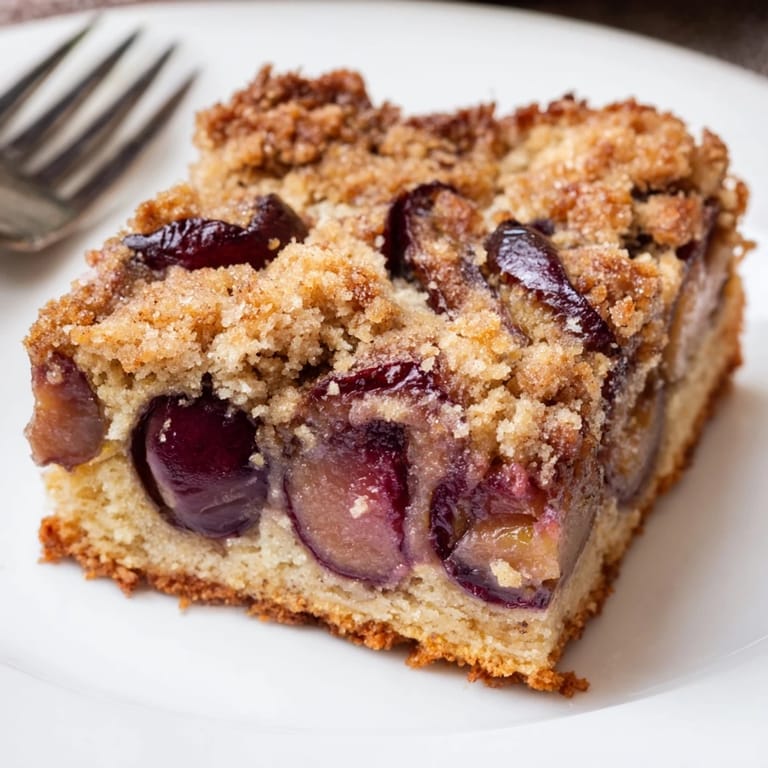 Zartes Hefeteig-Gericht mit saftigen Pflaumen und aromatischem Zimt-Streusel.