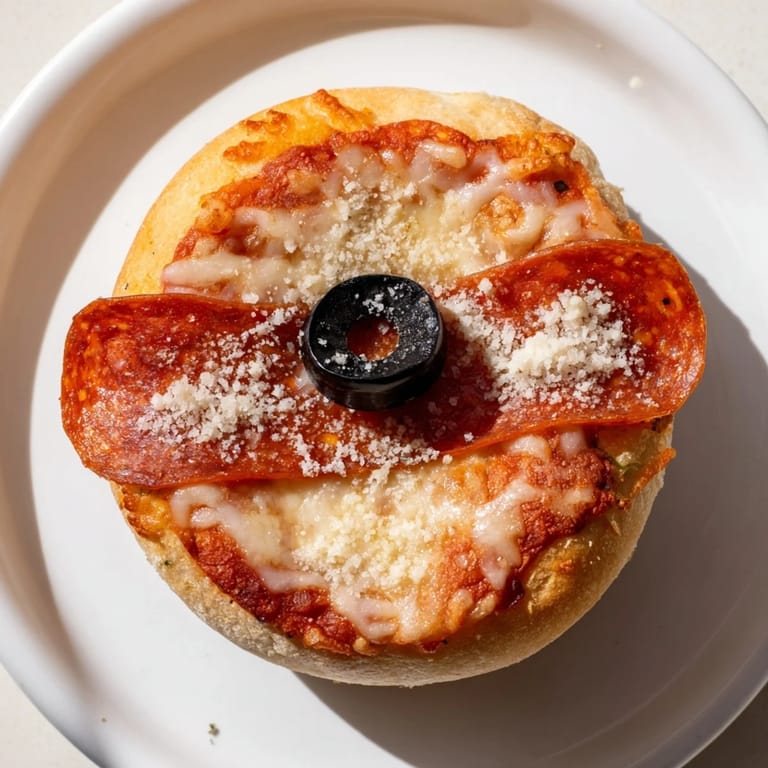 Gooey cheese melts over Santa Belt Mini Pizza Bites, a festive appetizer perfect for sharing.