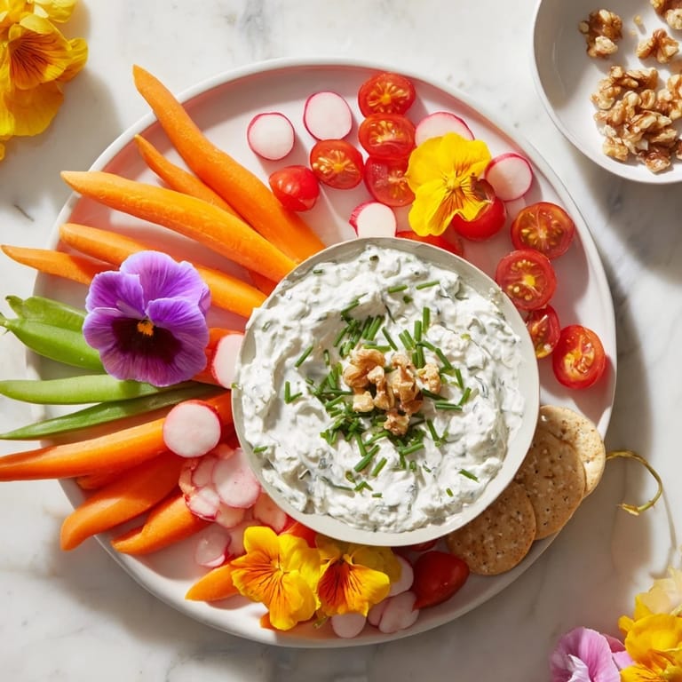 This fairy garden platter, overflowing with blooms, offers a delightful assortment of fresh appetizers.
